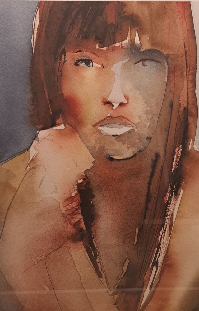 Flicka med rött hår